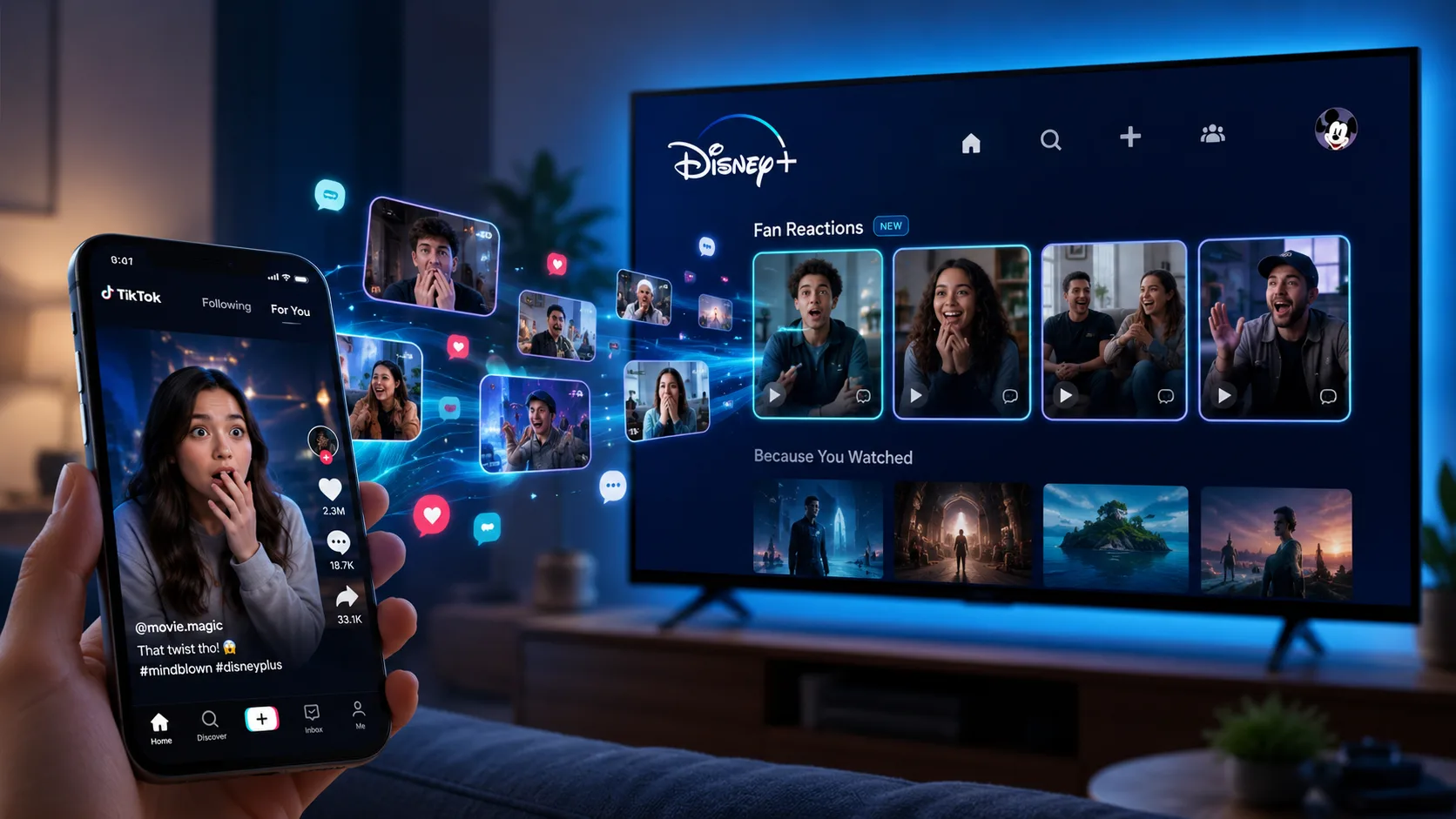 ديزني وتيك توك تدمجان فيديوهات المعجبين في Disney+
