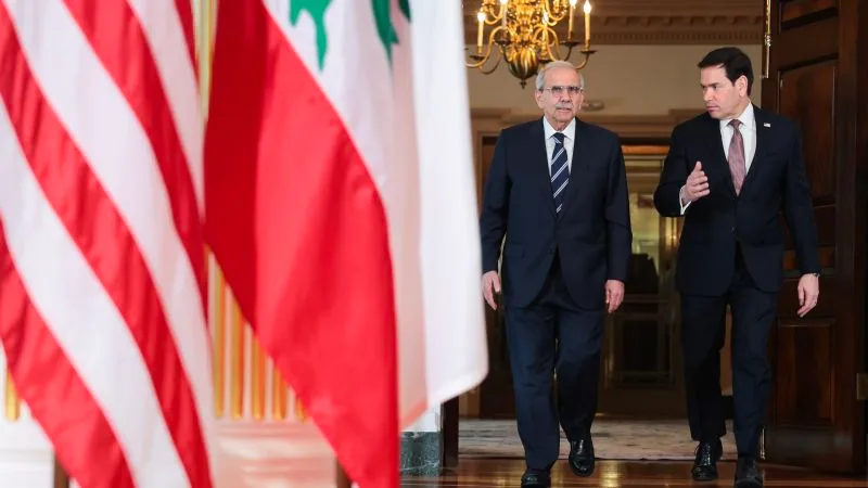 روبيو وسلام يبحثان في واشنطن تفعيل الإطار الثلاثي مع إسرائيل